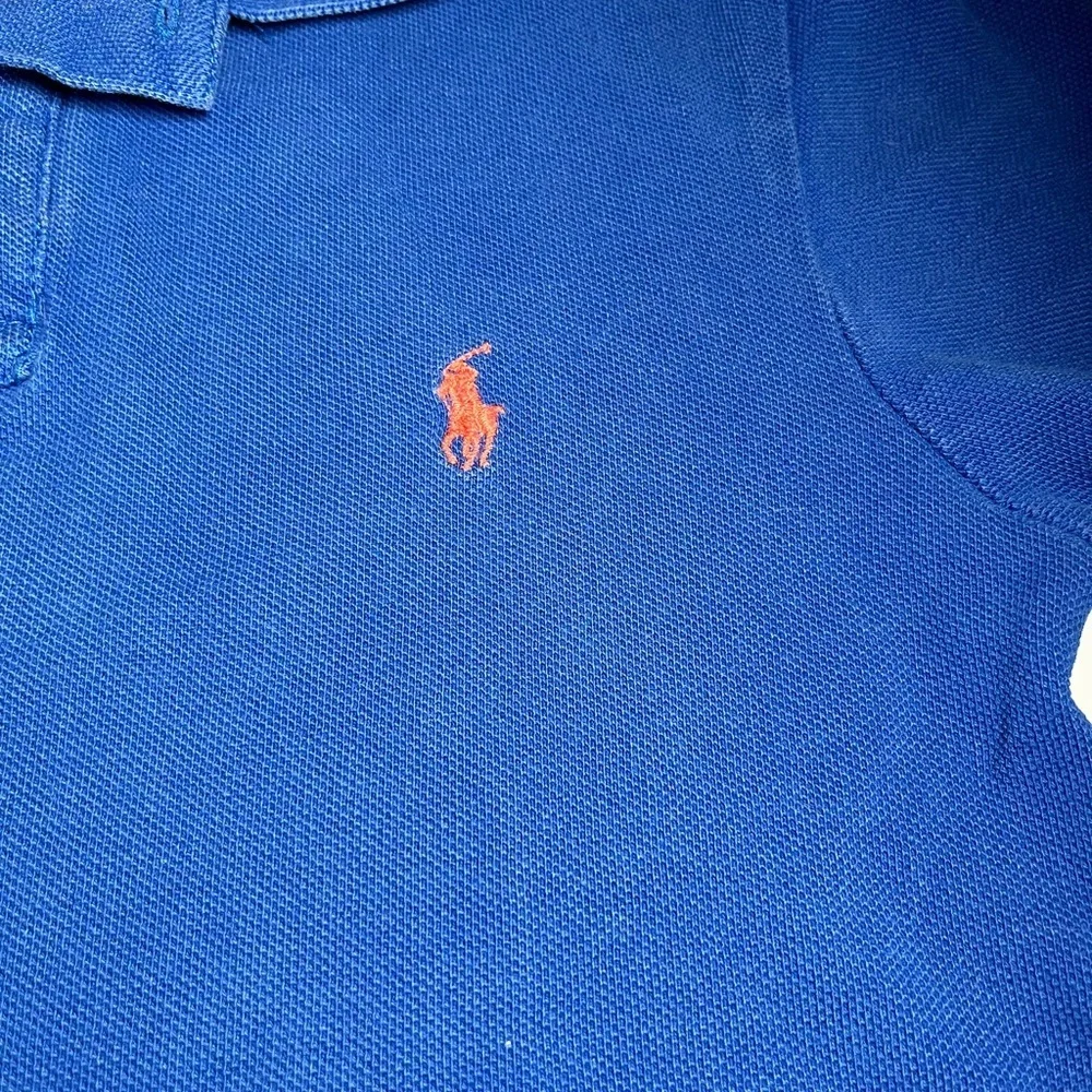 Ralph Lauren Blue Polo with Orange Pony Embroidery Boys sz 8
